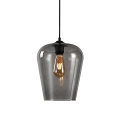 Hanging lamp modern grey glass Alghero - Ø 23 cm