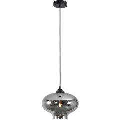 Plafondlampen Hanglamp retro titanium glas Cembra - Ø 26.5 cm