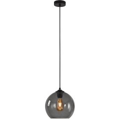 Kuglelampe loft grå glas Laterina - Ø 25 cm