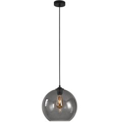 Hanglamp binnen grijs rookglas Merate - Ø 30 cm