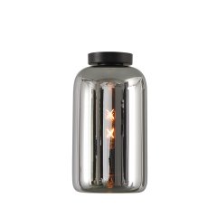Plafondlamp tube chroom glas Capri - Ø 18 cm