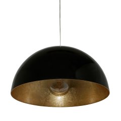 Hængelampe skål industriel sort Scilla  - Ø 50 cm