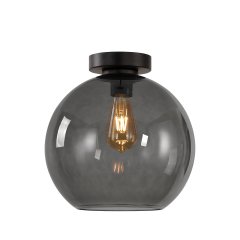 Kuglelampe loft mørkt glas Resia - Ø 40 cm