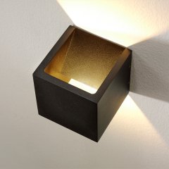 Applique Cube up down noir Torno - 10 cm