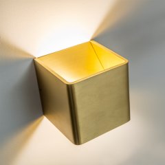 Wall lamp led up down bronze Carré - 10 cm