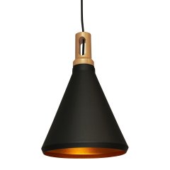 Hanglamp conisch zwart goud Cantù - Ø 26 cm