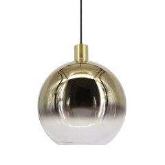 Plafondlampen Hanglamp goud rookglas Graglia - Ø 40 cm