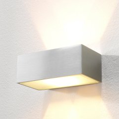 Wall light Up Down raw aluminium Ayas - 18.2 cm