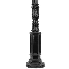Kuglelampe opal på stolpe Evertsoord - 142 cm