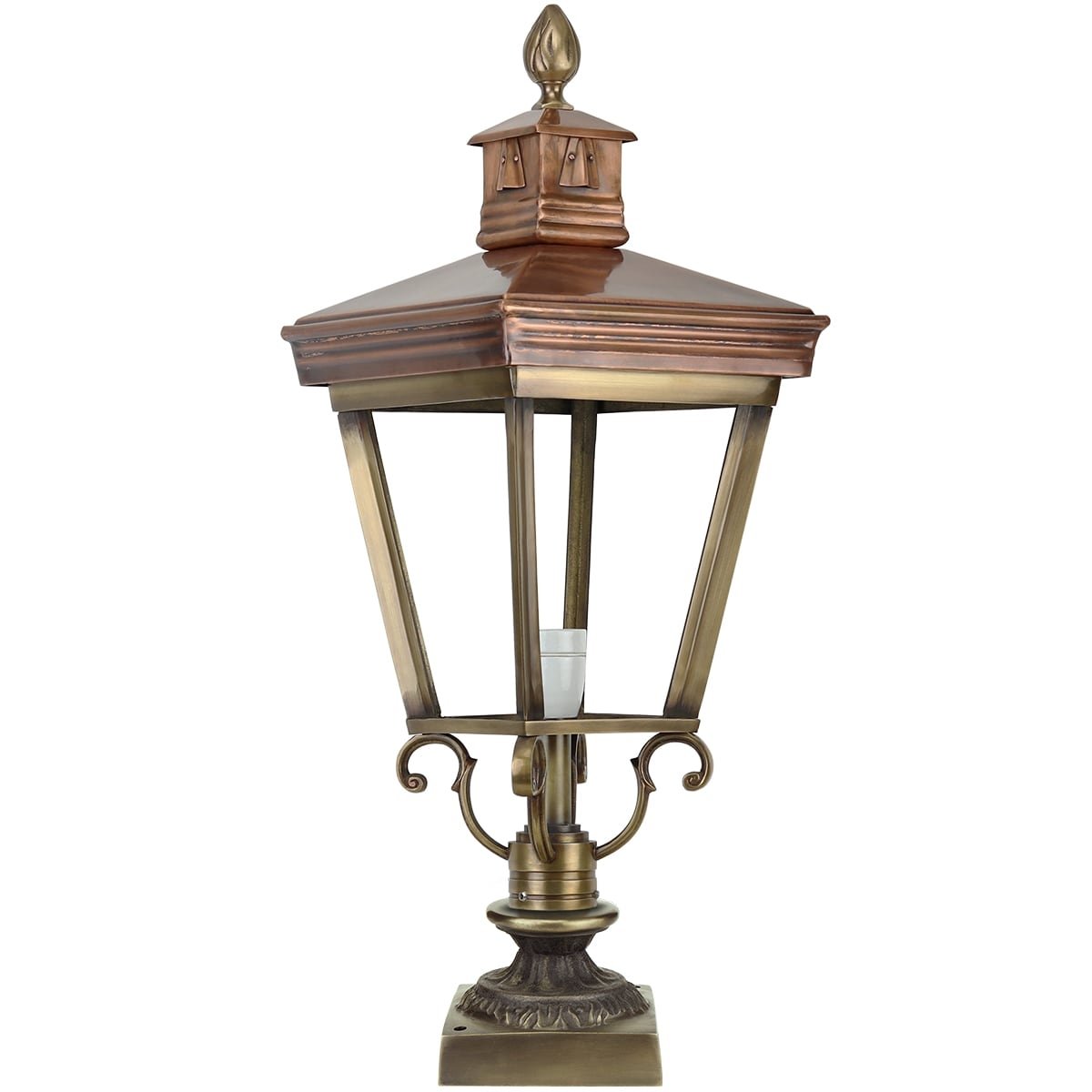 Buitenverlichting Nostalgisch Buitenlamp staande Assen brons M - 70 cm