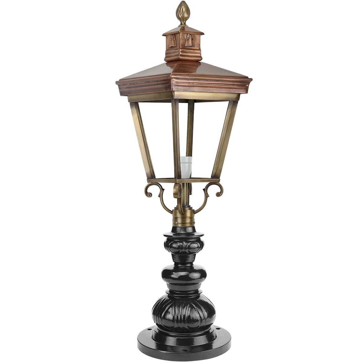 Oprit lamp hellevoetsluis brons - 91 cm