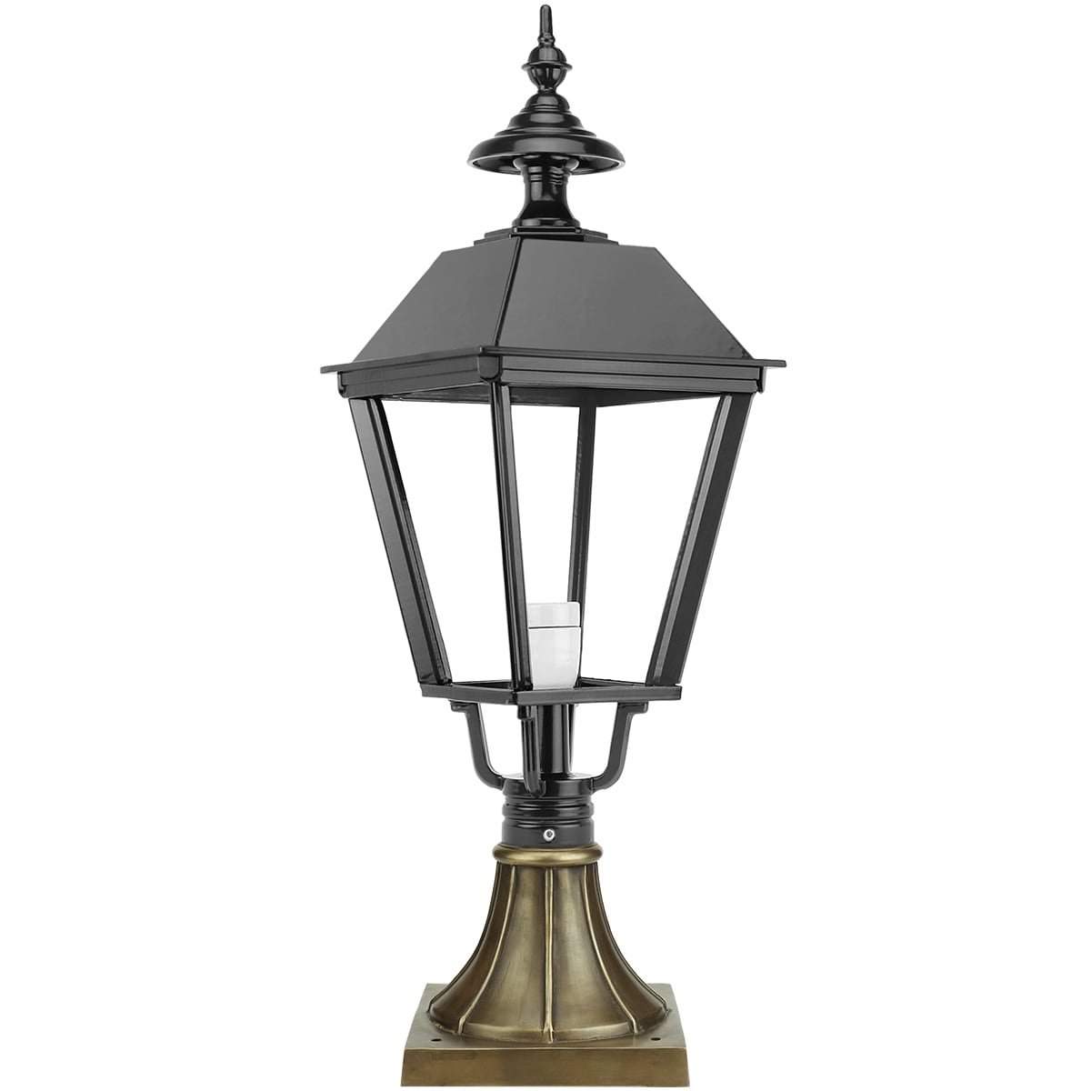 Buitenverlichting Klassiek Nostalgisch Sokkellamp Eexterveen brons - 77 cm