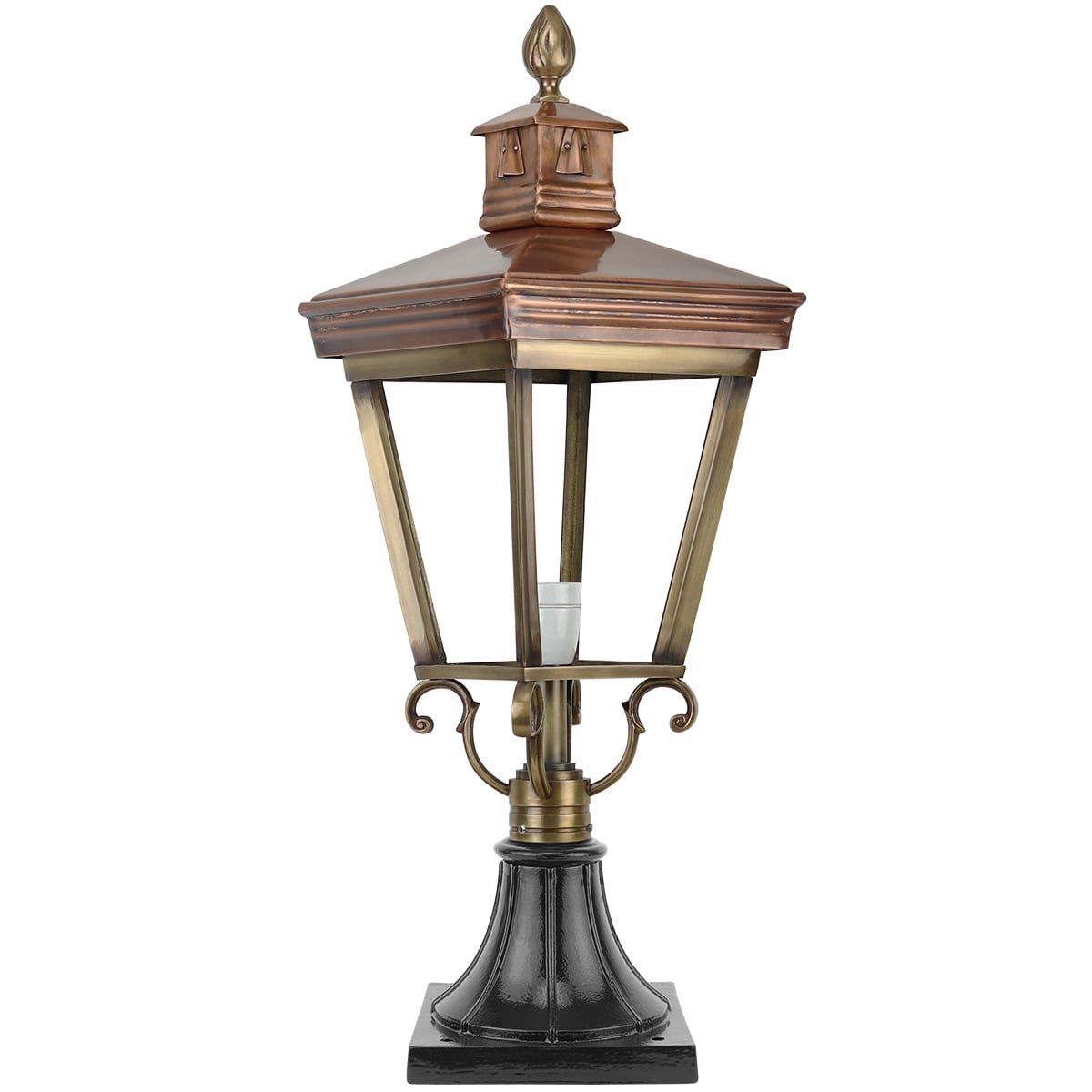 Buitenverlichting Klassiek Nostalgisch Erf lamp Exloërveen brons - 75 cm