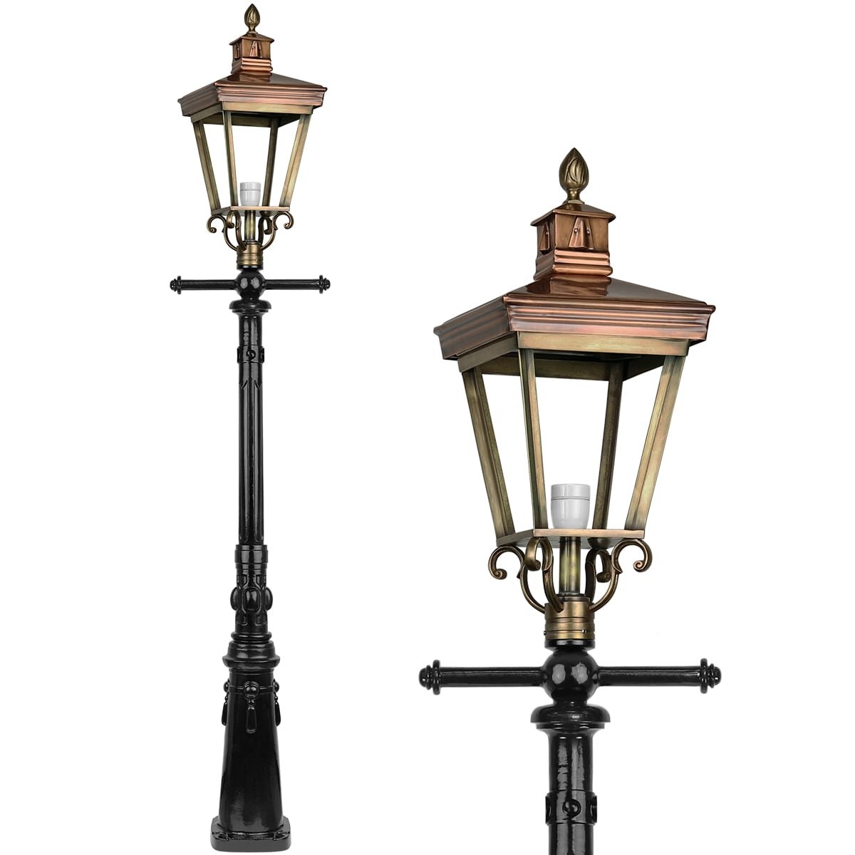 Outdoor Lighting Classic Rural Lantern mast bronze Oudenbosch - 240 cm