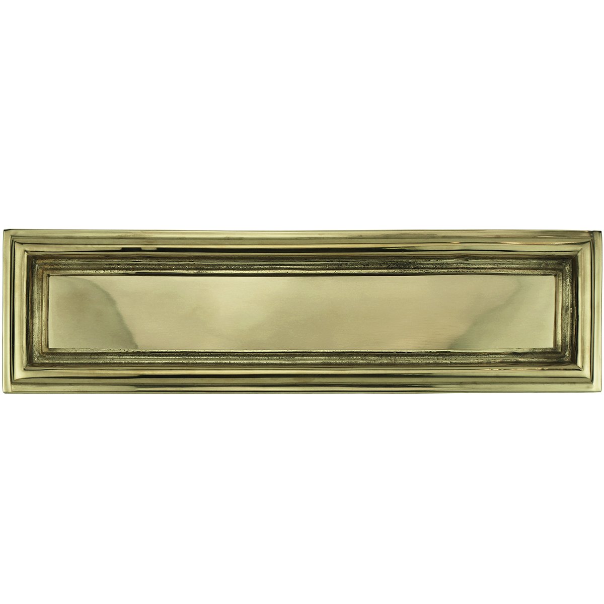 Letter plate polished brass Stapleford - 90 mm