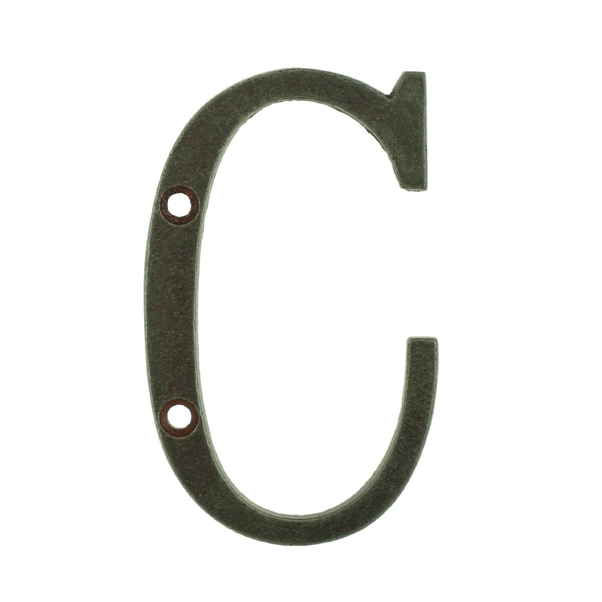 Geveldecoratie Nummers & Letters Voordeur letter C massief gietijzer - 77 mm