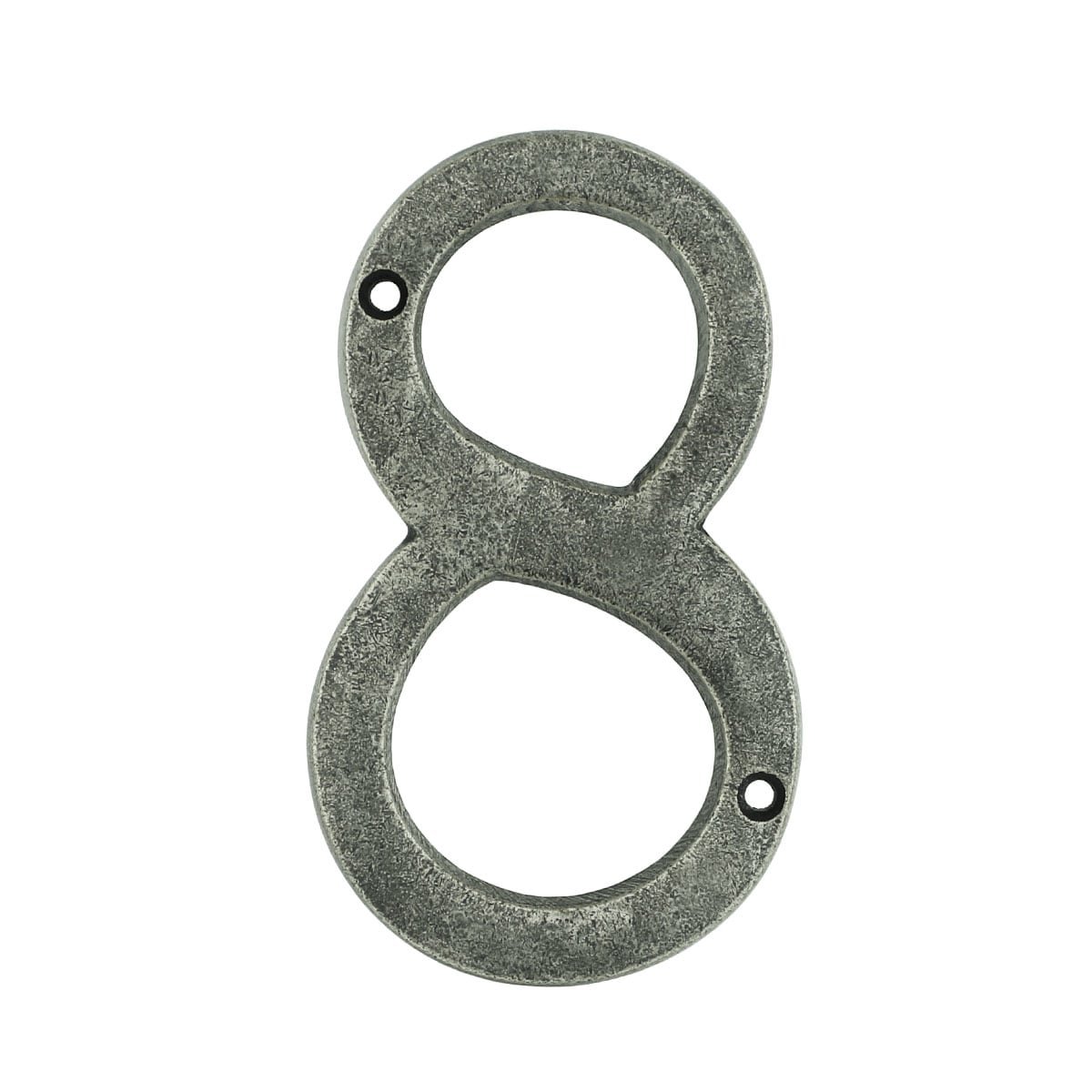 Porte numéro 8 huit nickel brut - 102 - mm