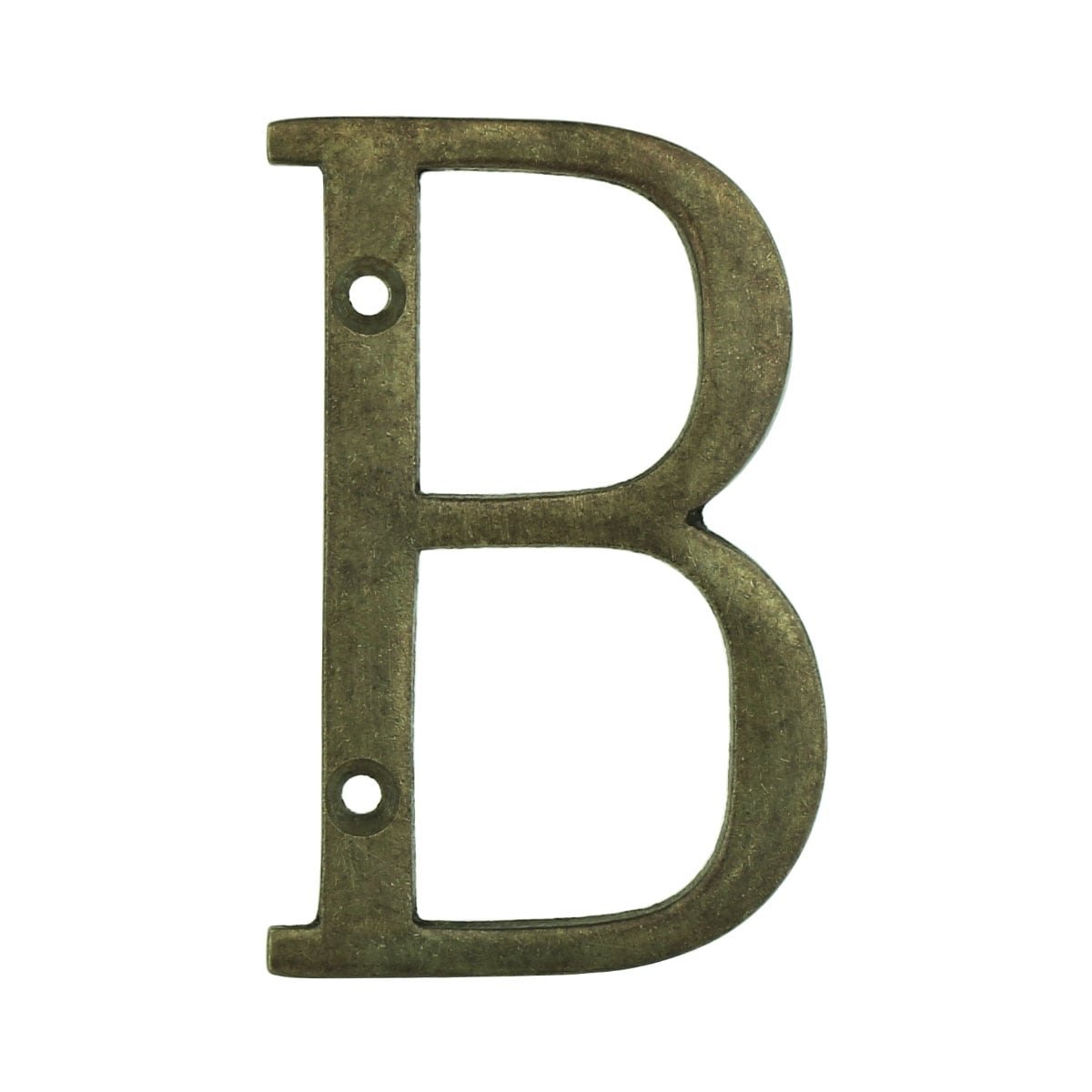 Fassadendekoration Zahlen & Buchstaben Fassadenbuchstabe B alt messing - 76 mm