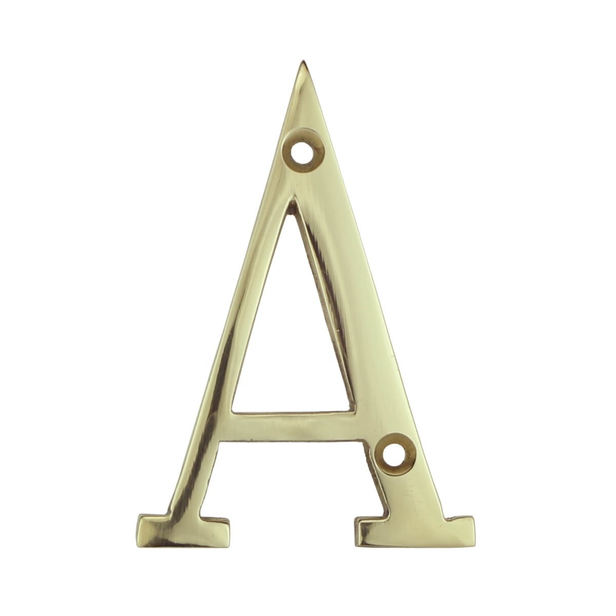 House letter A massive brass - 75 mm
