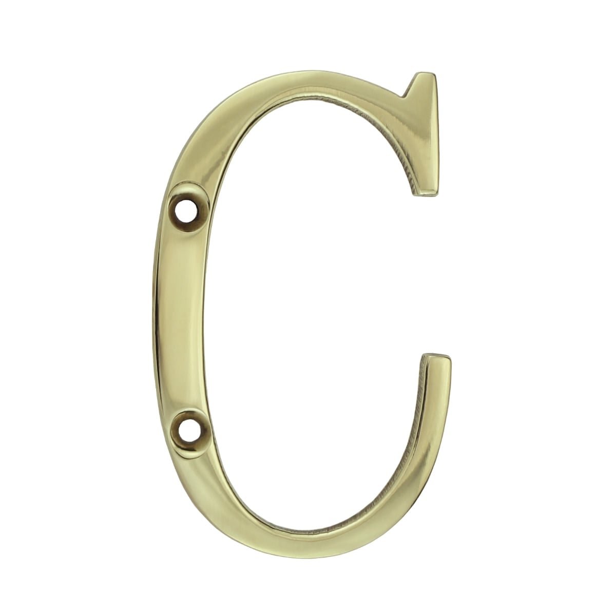 Wall letter C shiny brass - 77 mm