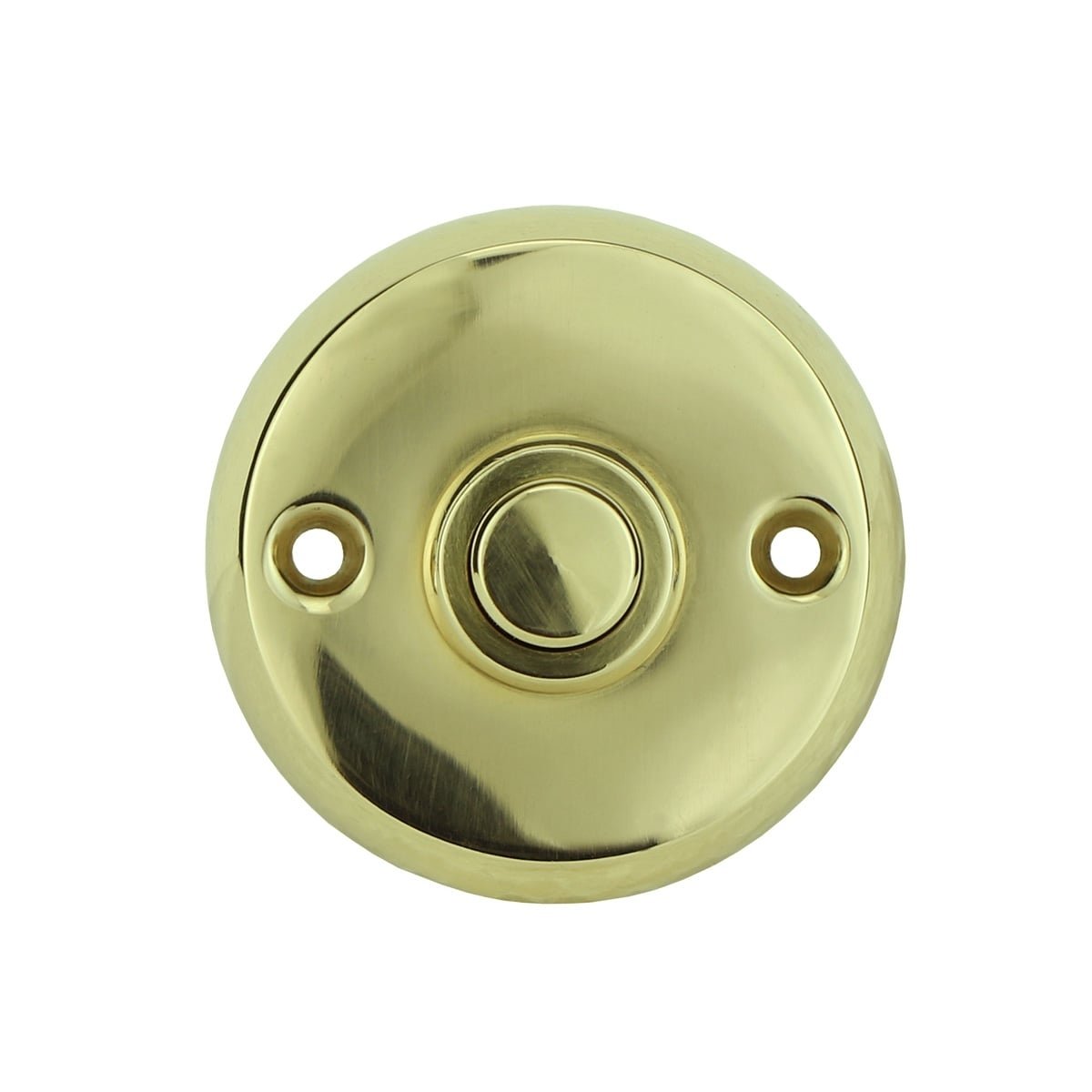 Doorbell round polished brass Owen - Ø 50 mm