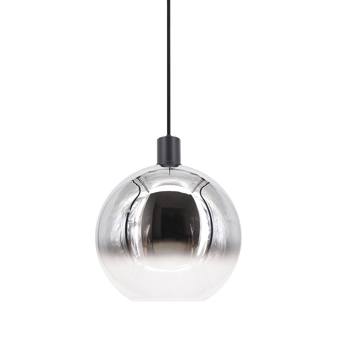 Design Verlichting Hanglampje chroom rookglas Faeto - Ø 20 cm