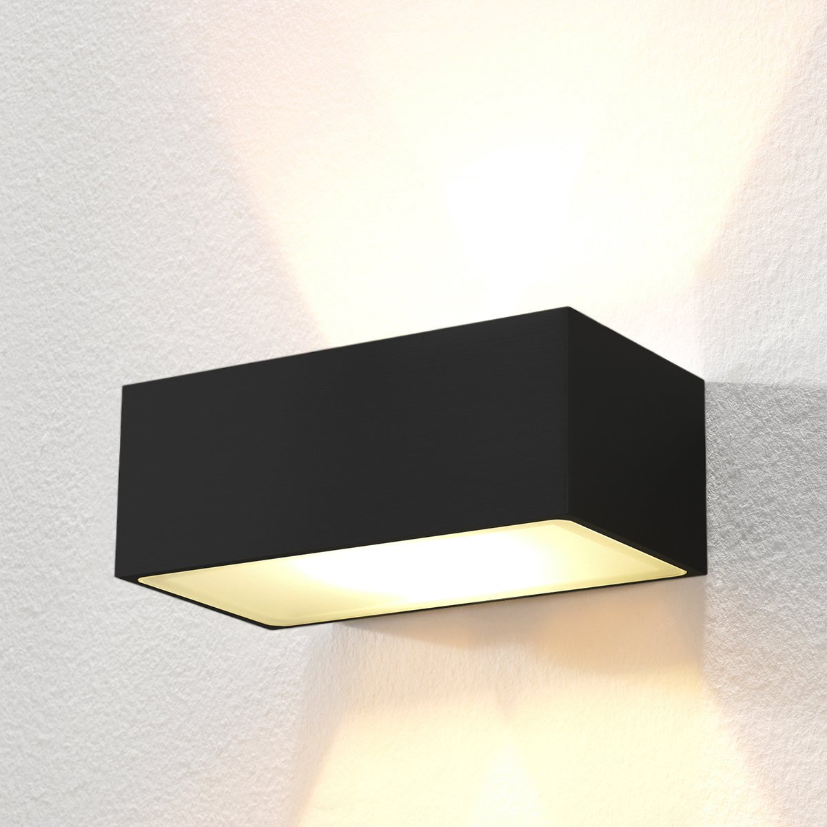 Wall lamp Up Down coated black Ayas - 18.2 cm