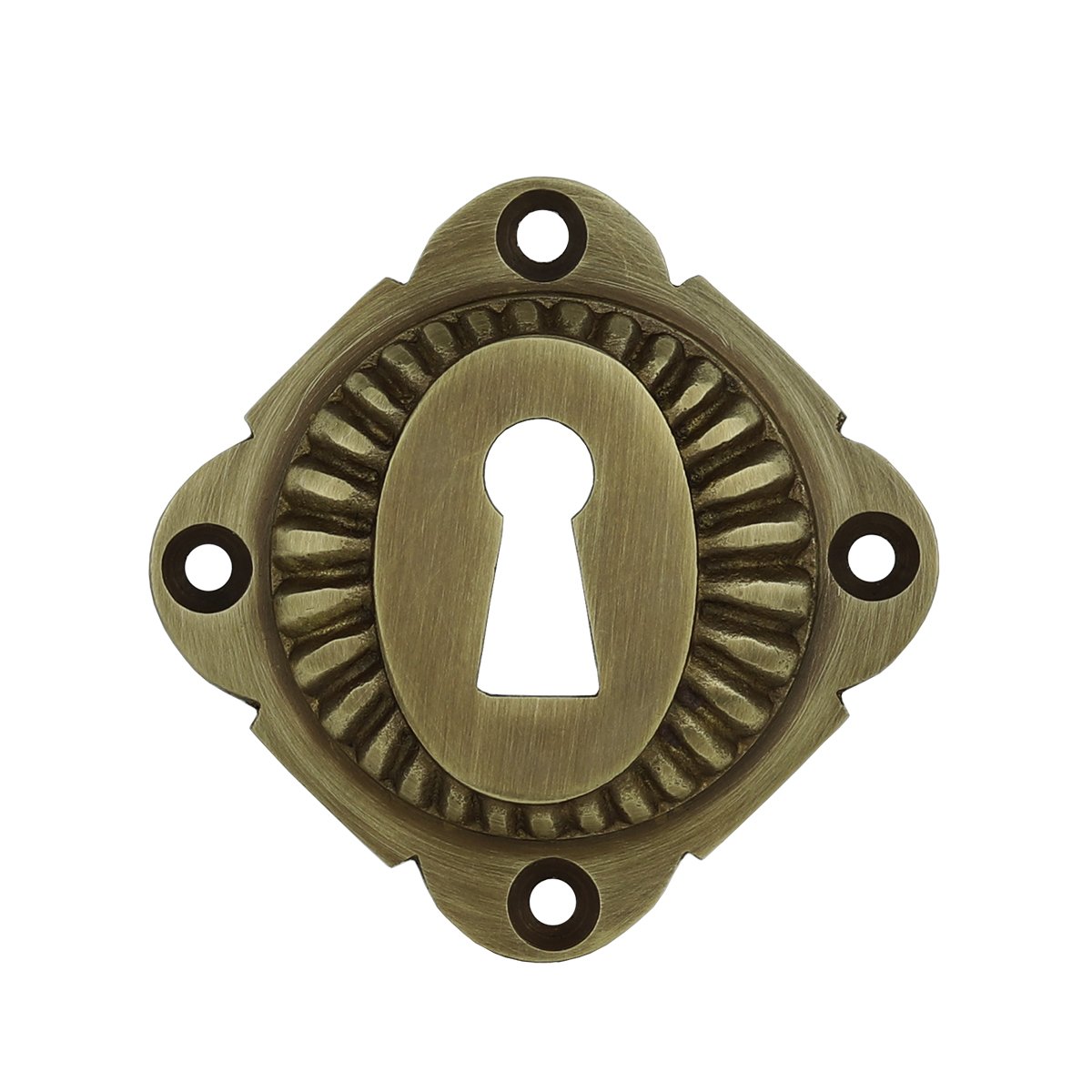 Keyhole rosette old brass Egeln - 63 mm