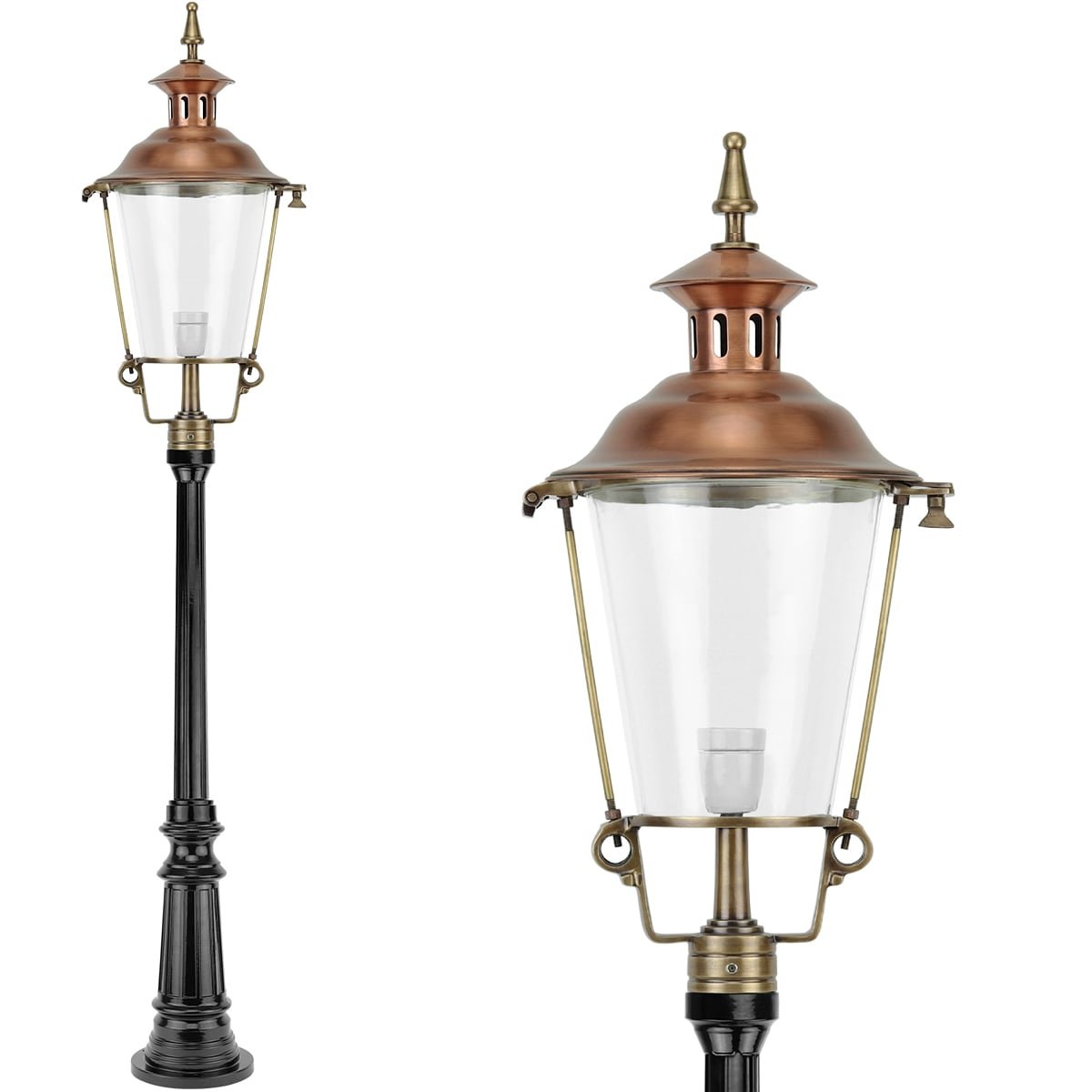 Outdoor lamps Classic Rural Outdoor lantern Achterbos bronze - 162 cm