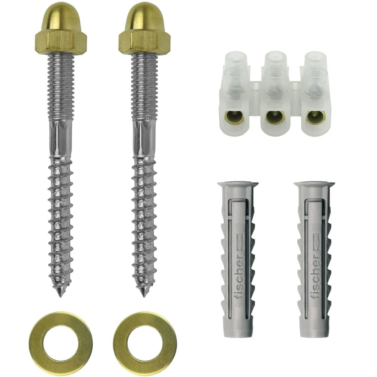 Outdoor Lighting Mounting Material Attachment set M6 stick screws - 2-pieces