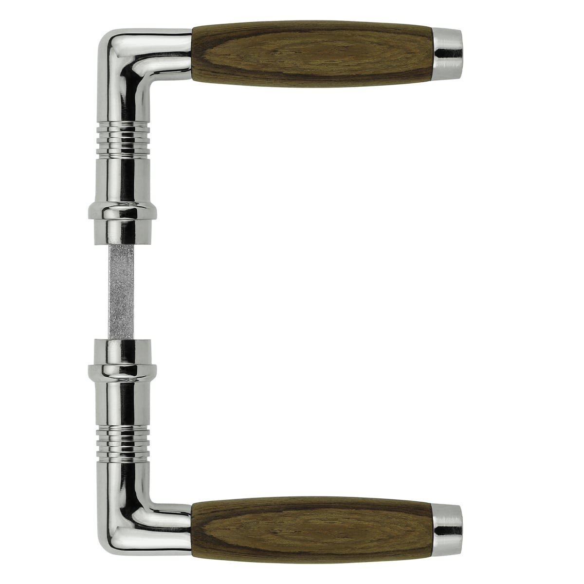 Hardware Door Handles Crutch door nickel teak wood Achim - 110 mm