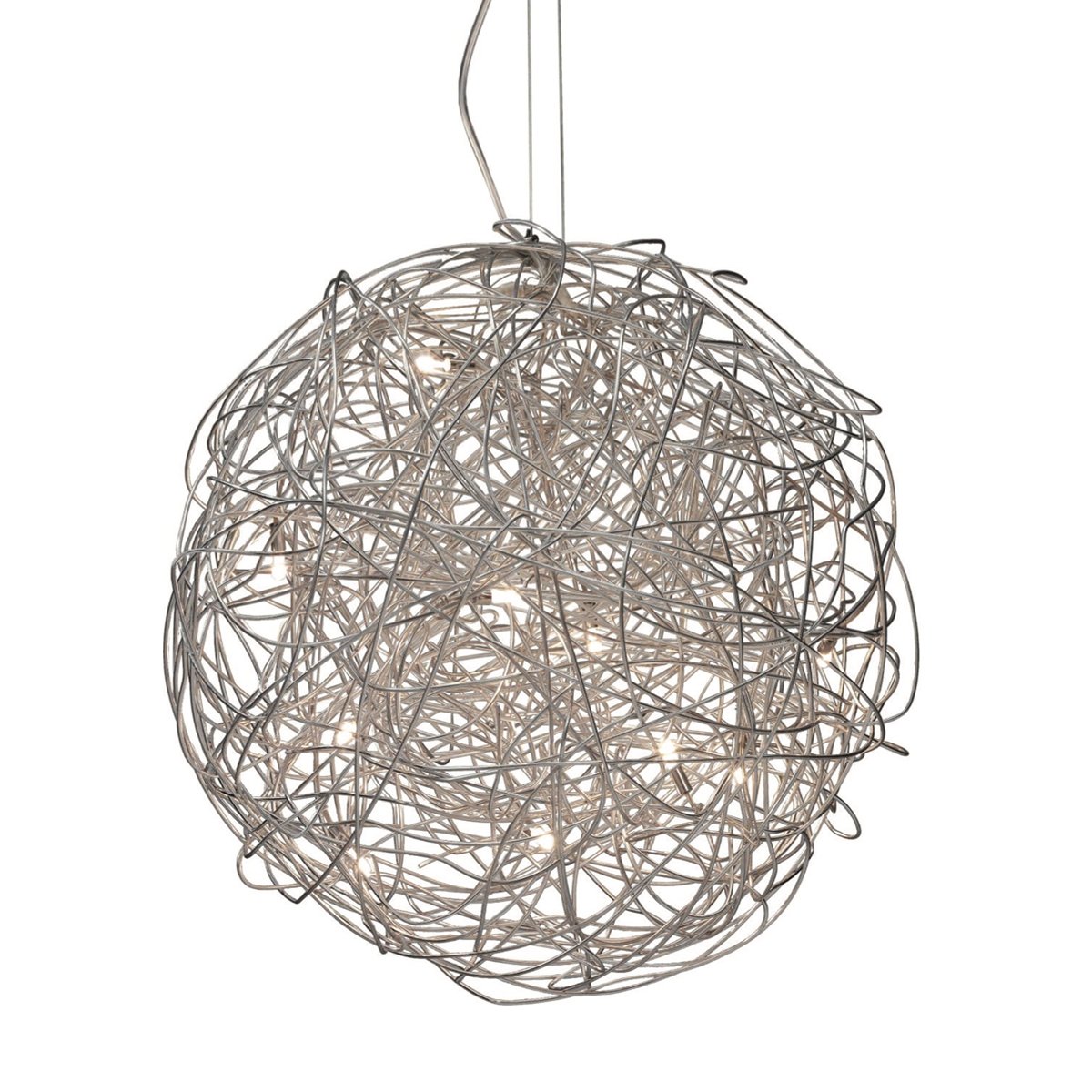 Design Lampen Draadlamp trendy mat staal Polesine - Ø 70 cm