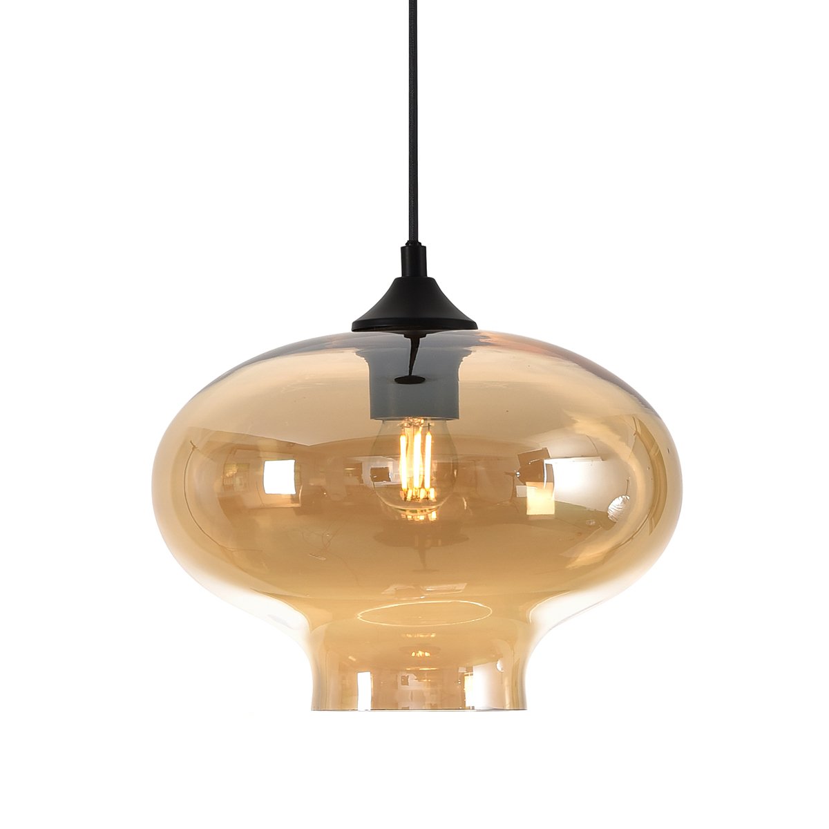 Binnenverlichting Hanglamp design goud glas Cembra - Ø 26.5 cm