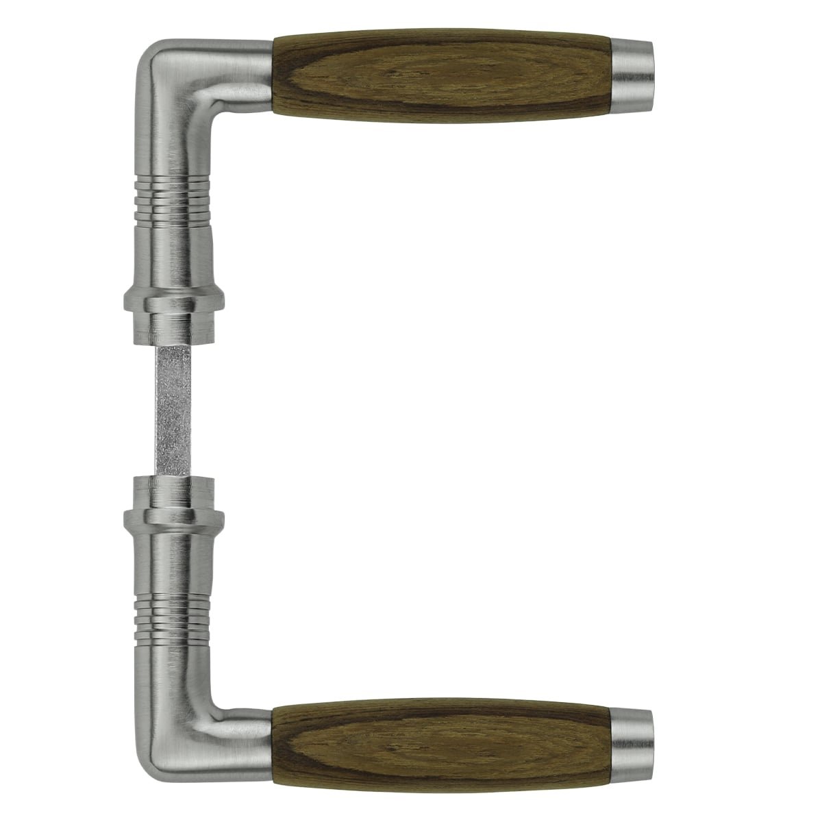 Hardware Door Crutches Handle door nickel teak wood Bühl - 110 mm