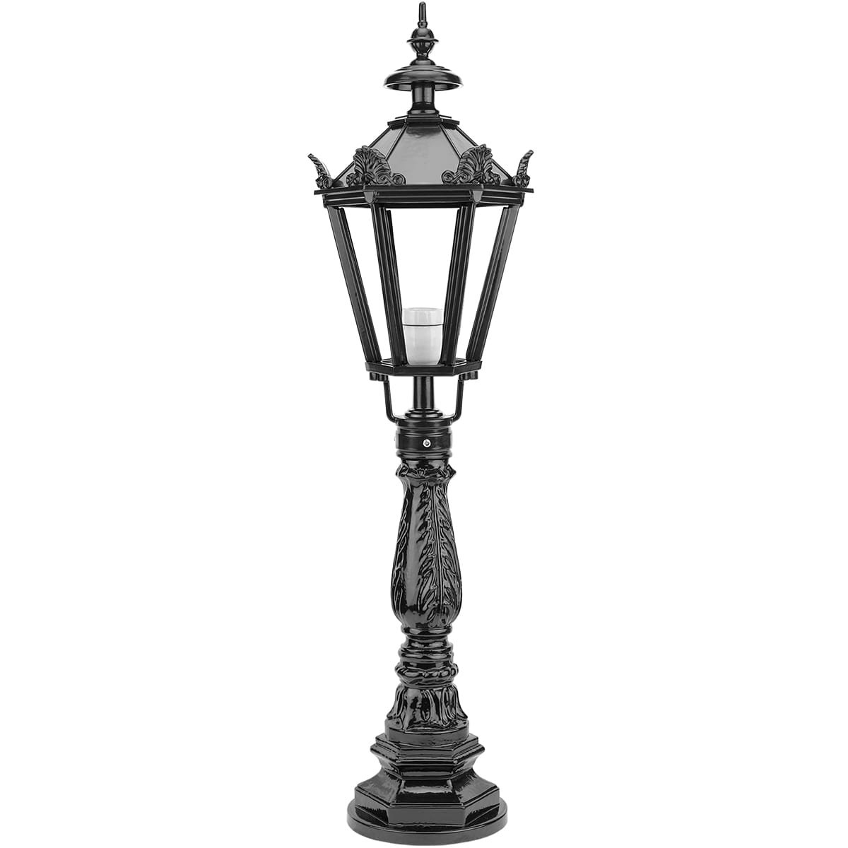 Buitenverlichting Klassiek Landelijk Buitenlamp paal Dornum met kronen - 95 cm