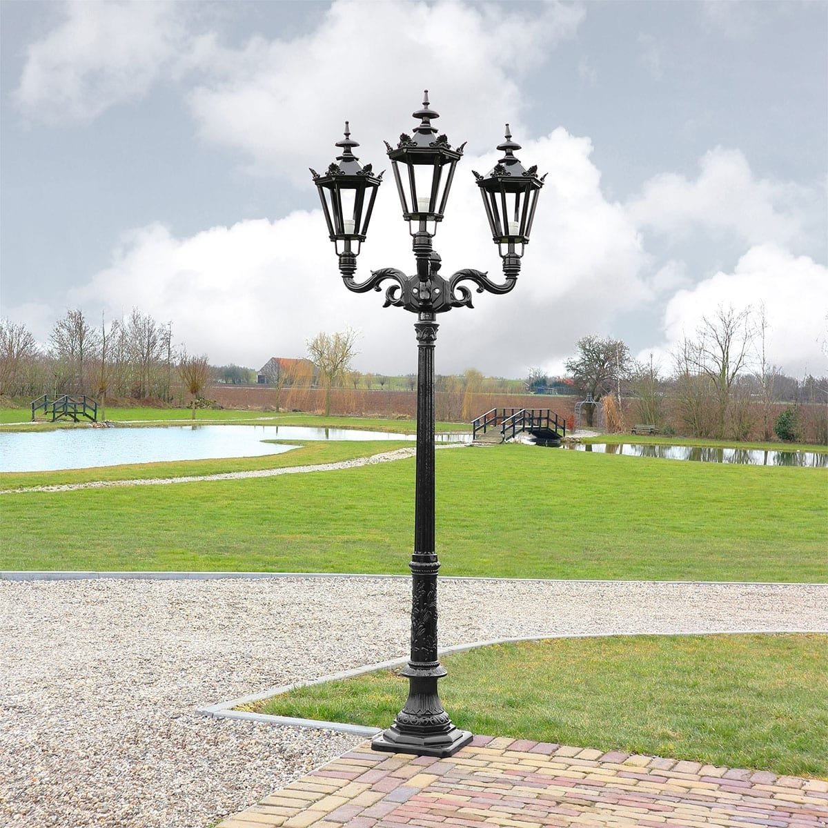 Krone lanterne Eyserheide 3-lamper - 253 cm