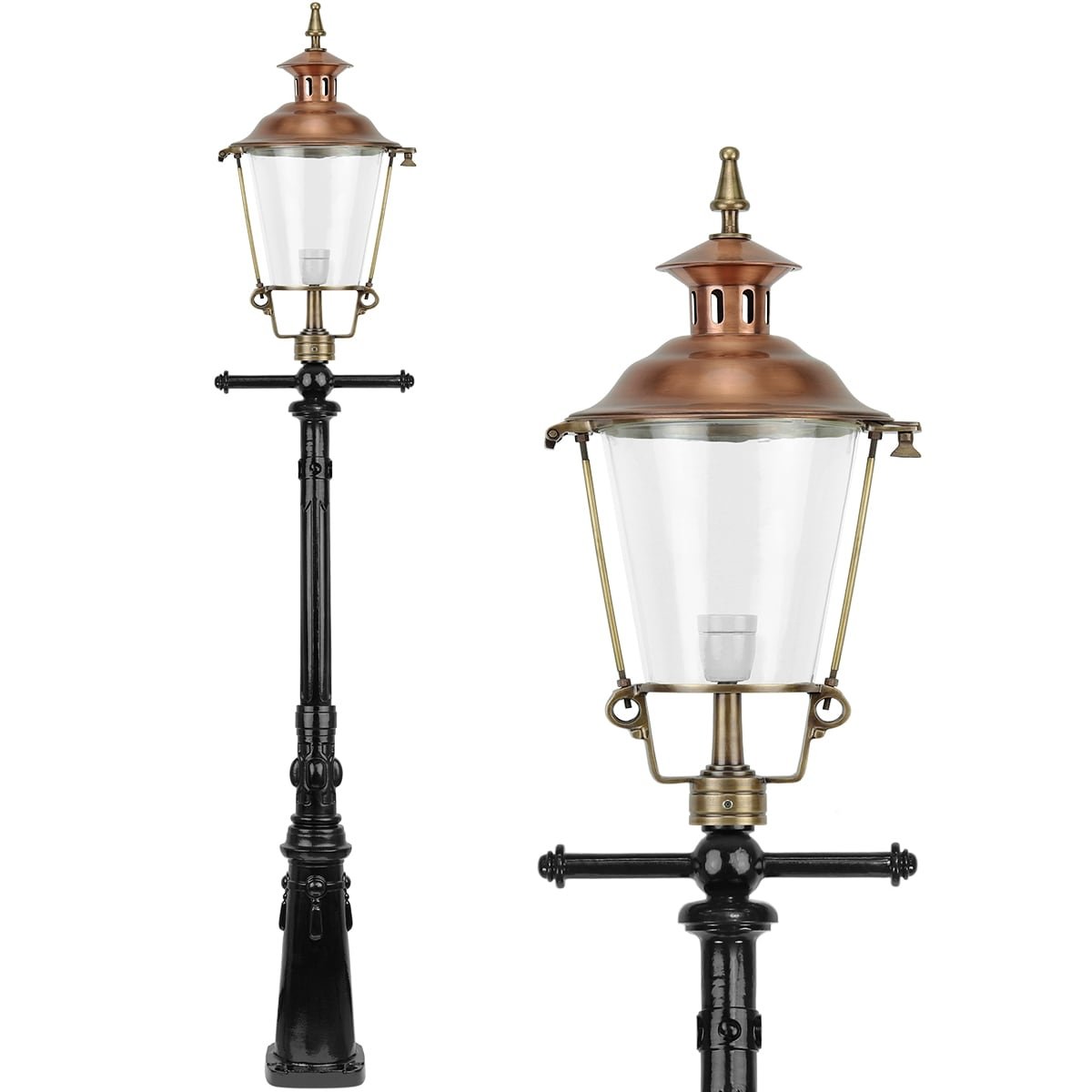 Lanterne de rue cuivre Purmerend - 250 cm