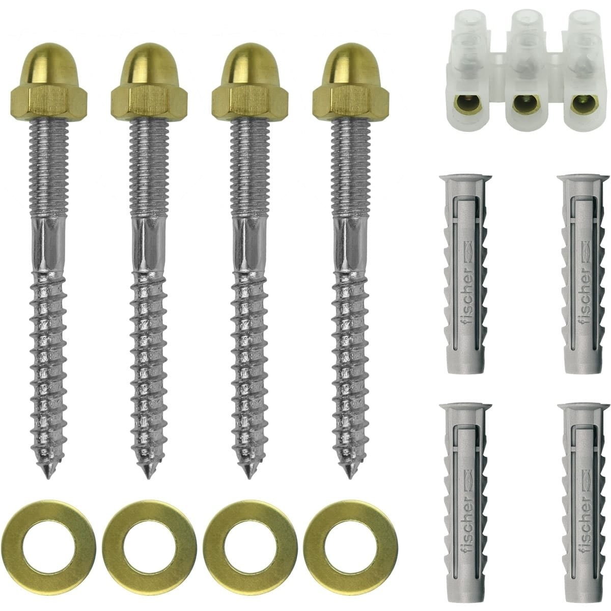 Attachment set M6 stick screws - 4-pieces