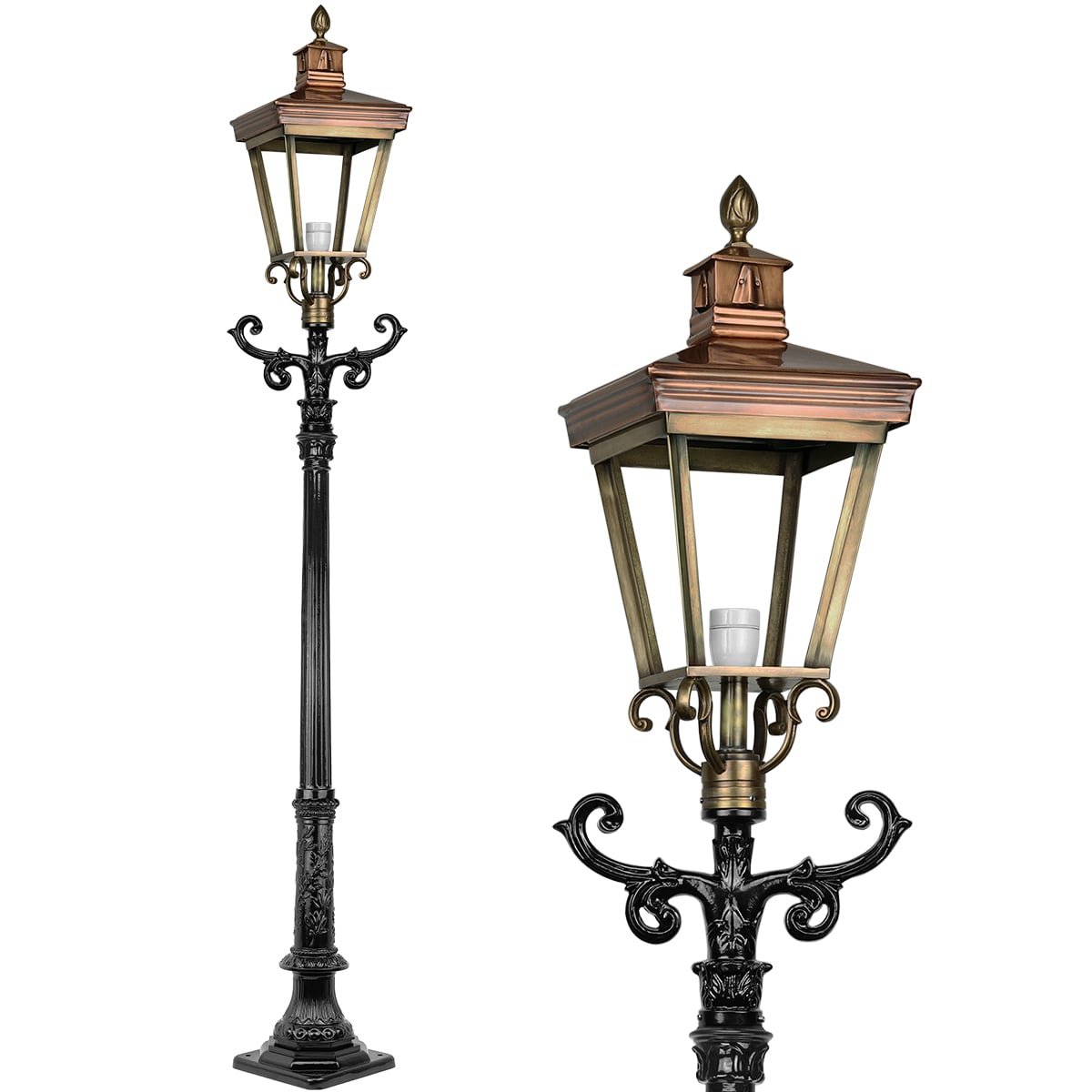 Outdoor lantern Barchem bronze - 275 cm