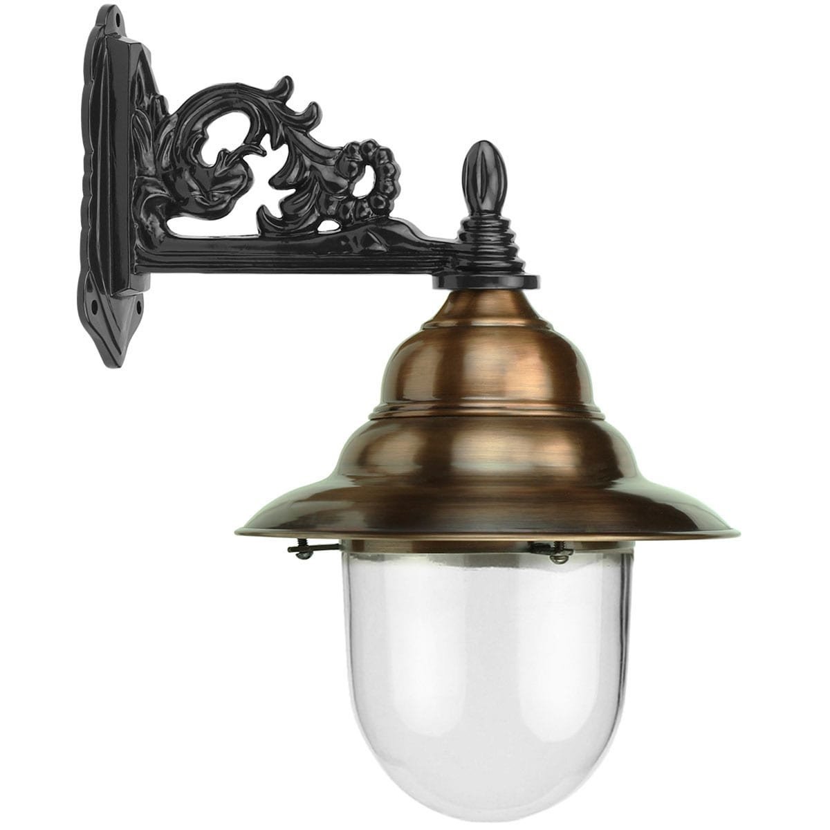 Buitenlampen Klassiek Landelijk Stallamp hangend koper Strijen - 52 cm