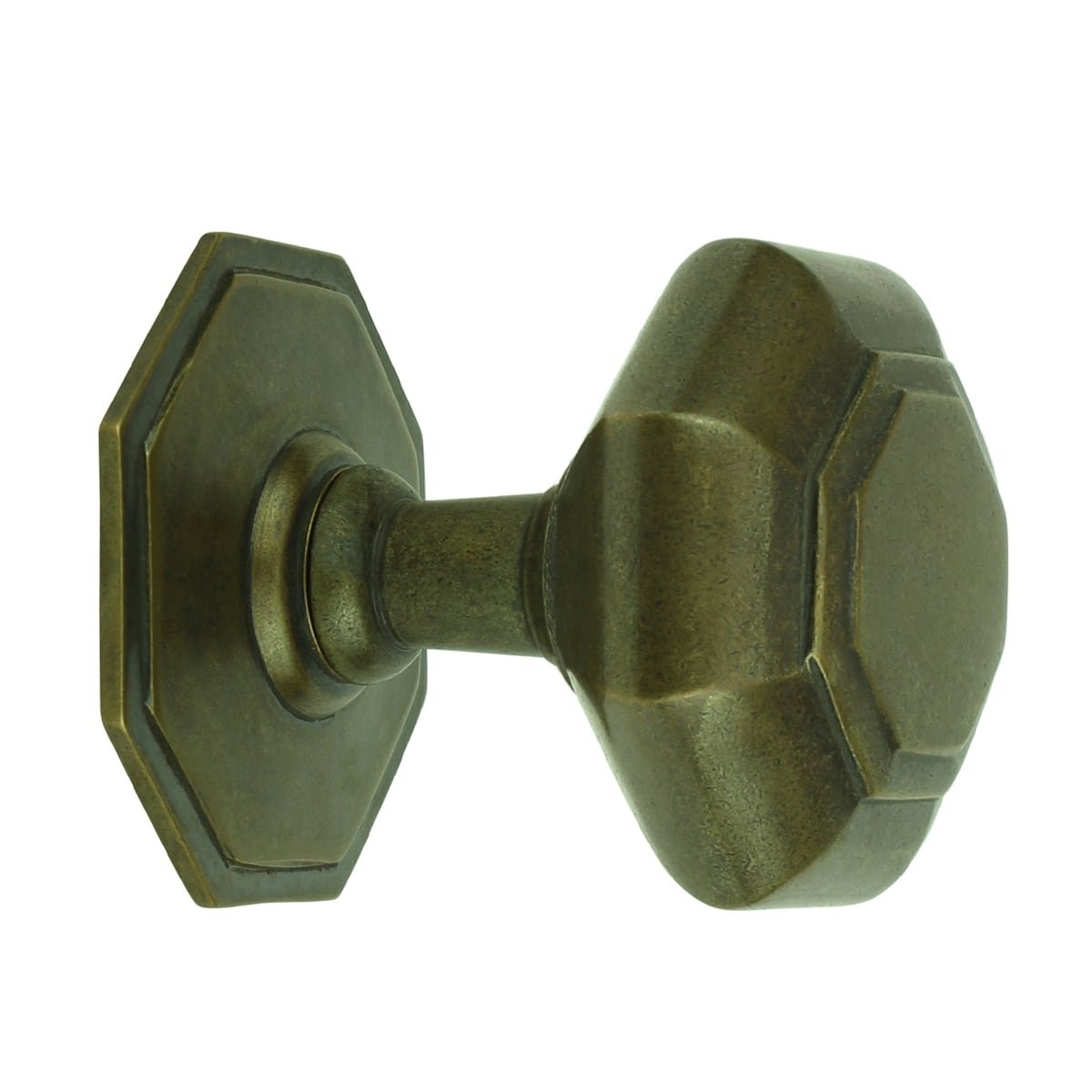 Doorknob angular bronze Bornheim - Ø 73 mm