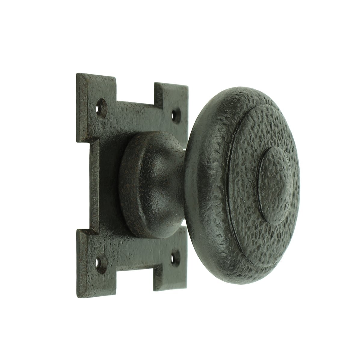 Doorknob on iron shield Arnstein - Ø 70 mm