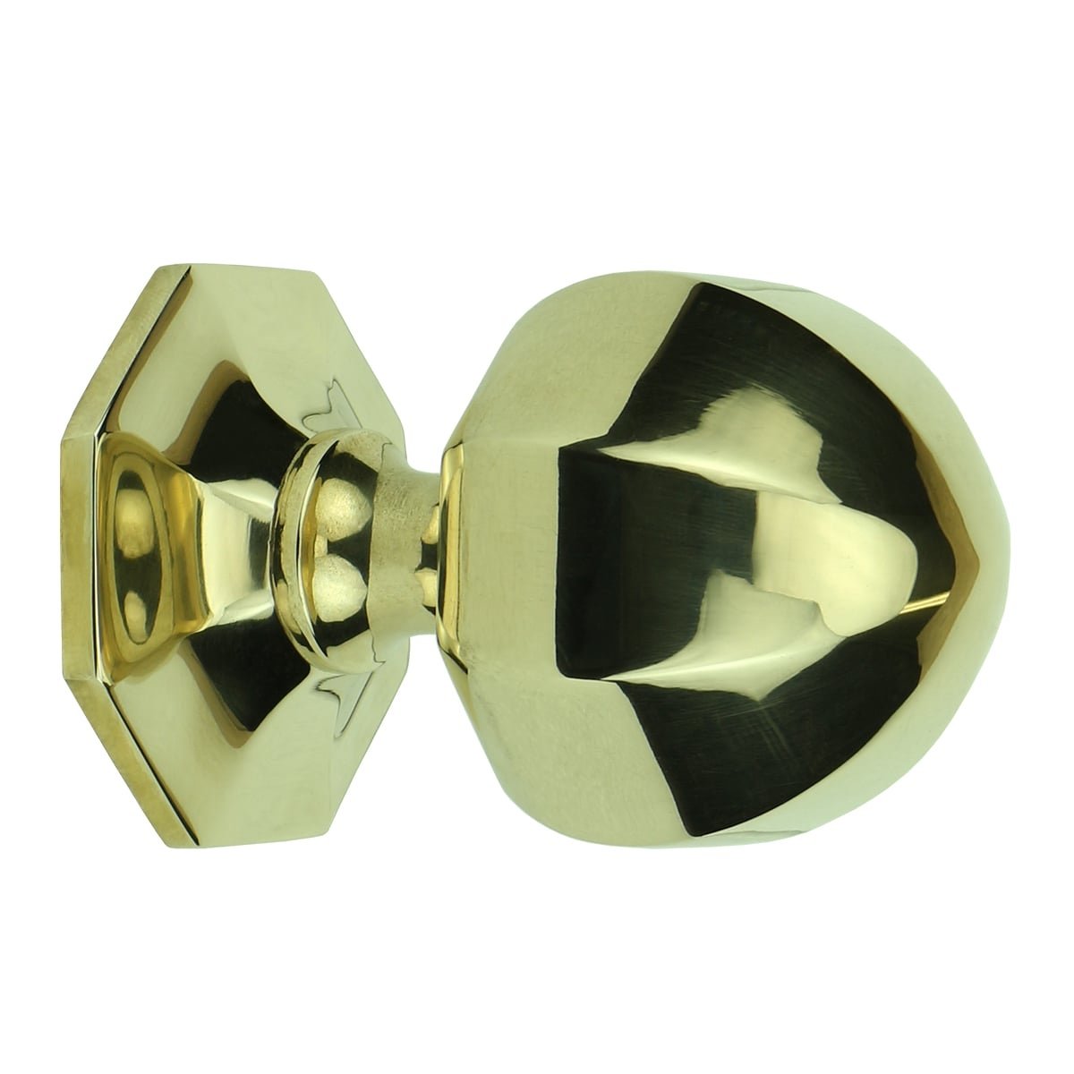 Doorknob shiny brass Brüssow - Ø 73 mm