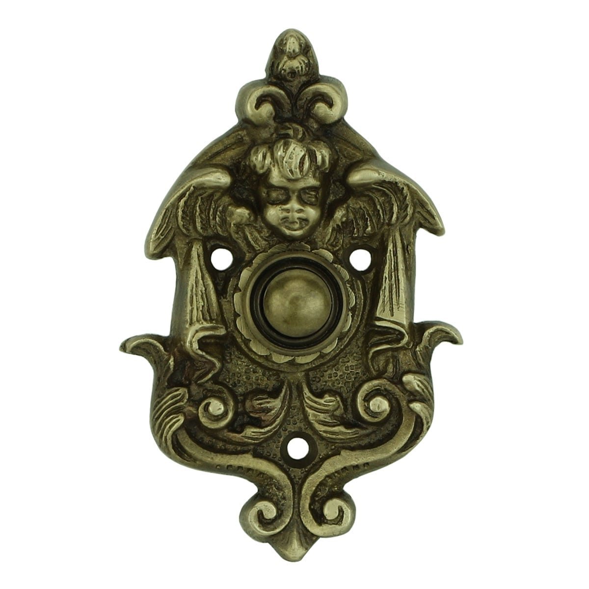 Drukbel met ornamenten brons Soltau - 97 mm
