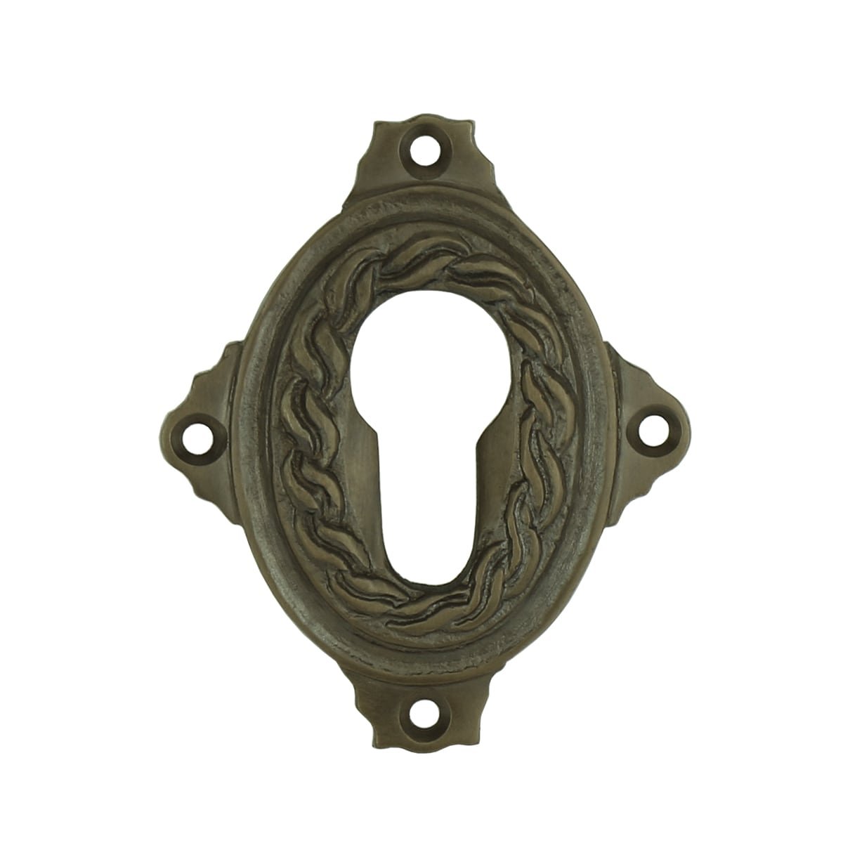 Rozet deurcilinder antiek brons Auma - 72 mm