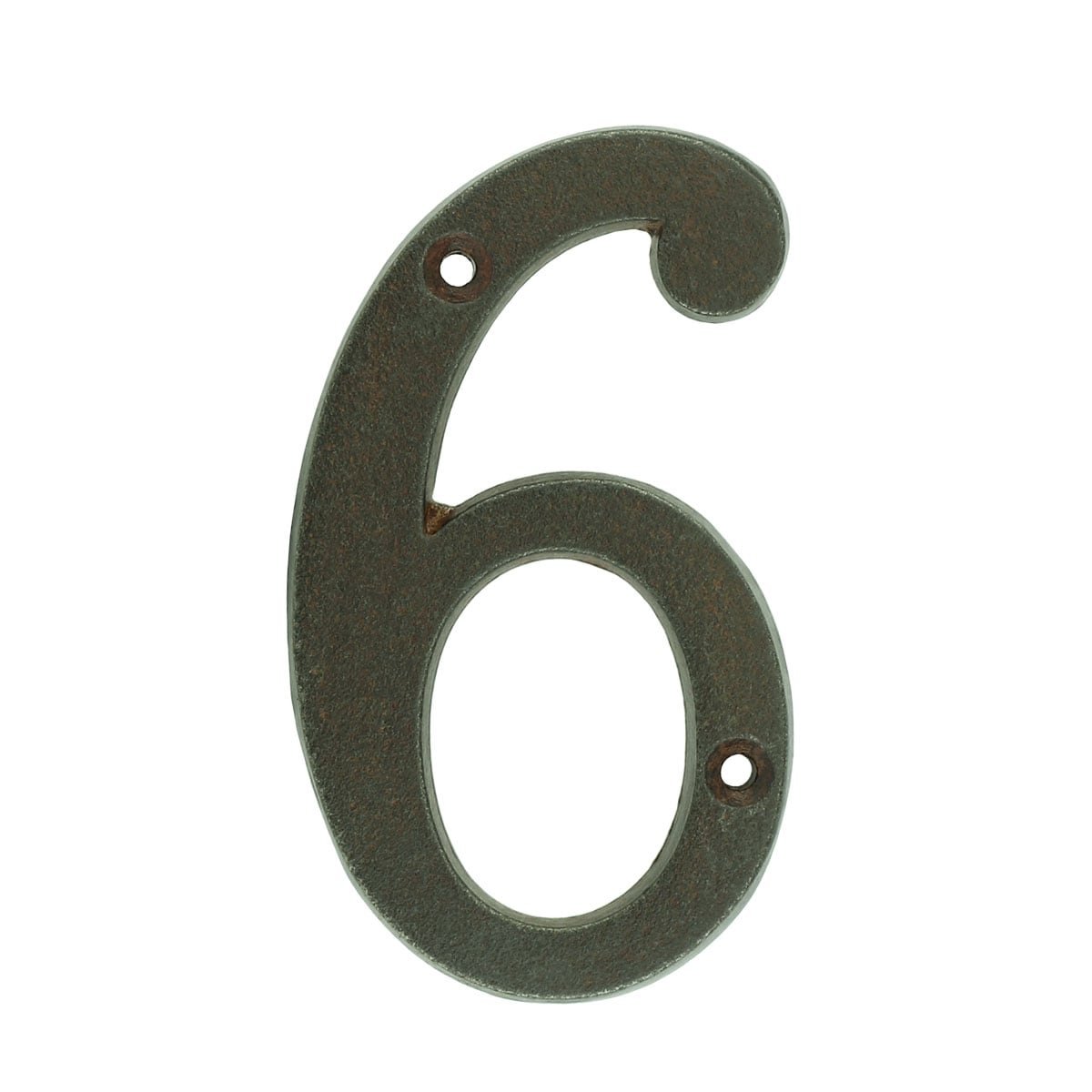 Fassadendekoration Zahlen & Buchstaben Hausnummer 6 sechs massiv gusseisen - 102 mm