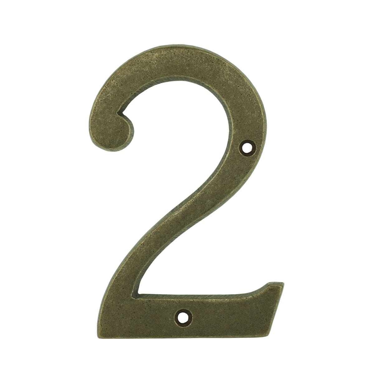 Fassadendekoration Zahlen & Buchstaben Türnummer 2 zwei nostalgisch bronze - 98 mm