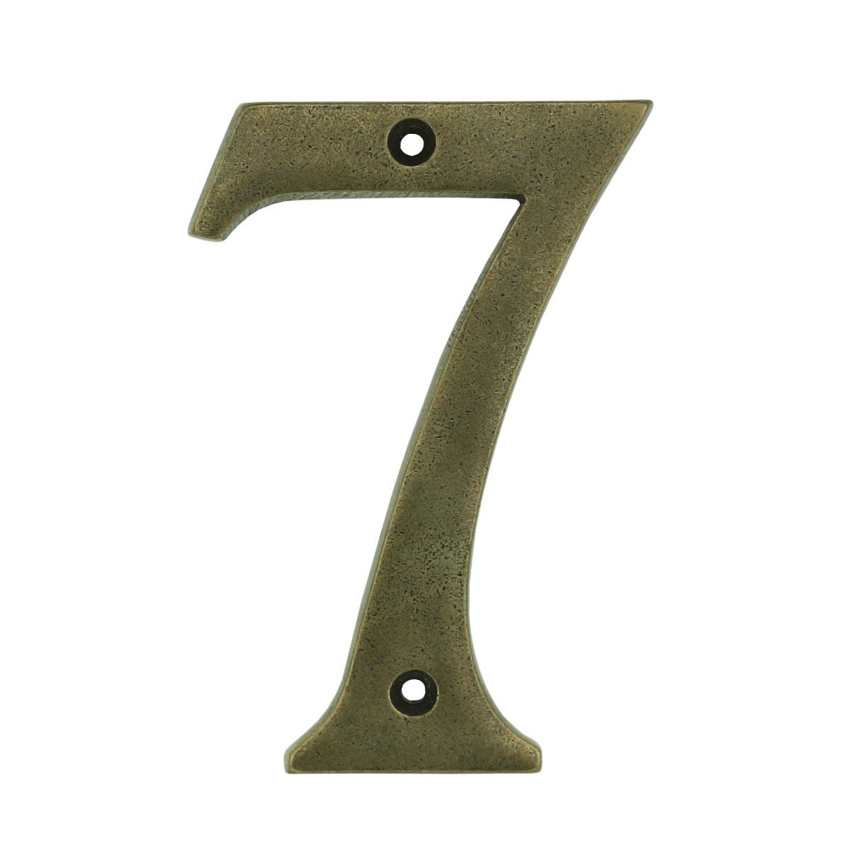 Facade Decoration Numbers & Letters Door number 7 seven rural brass - 102 mm
