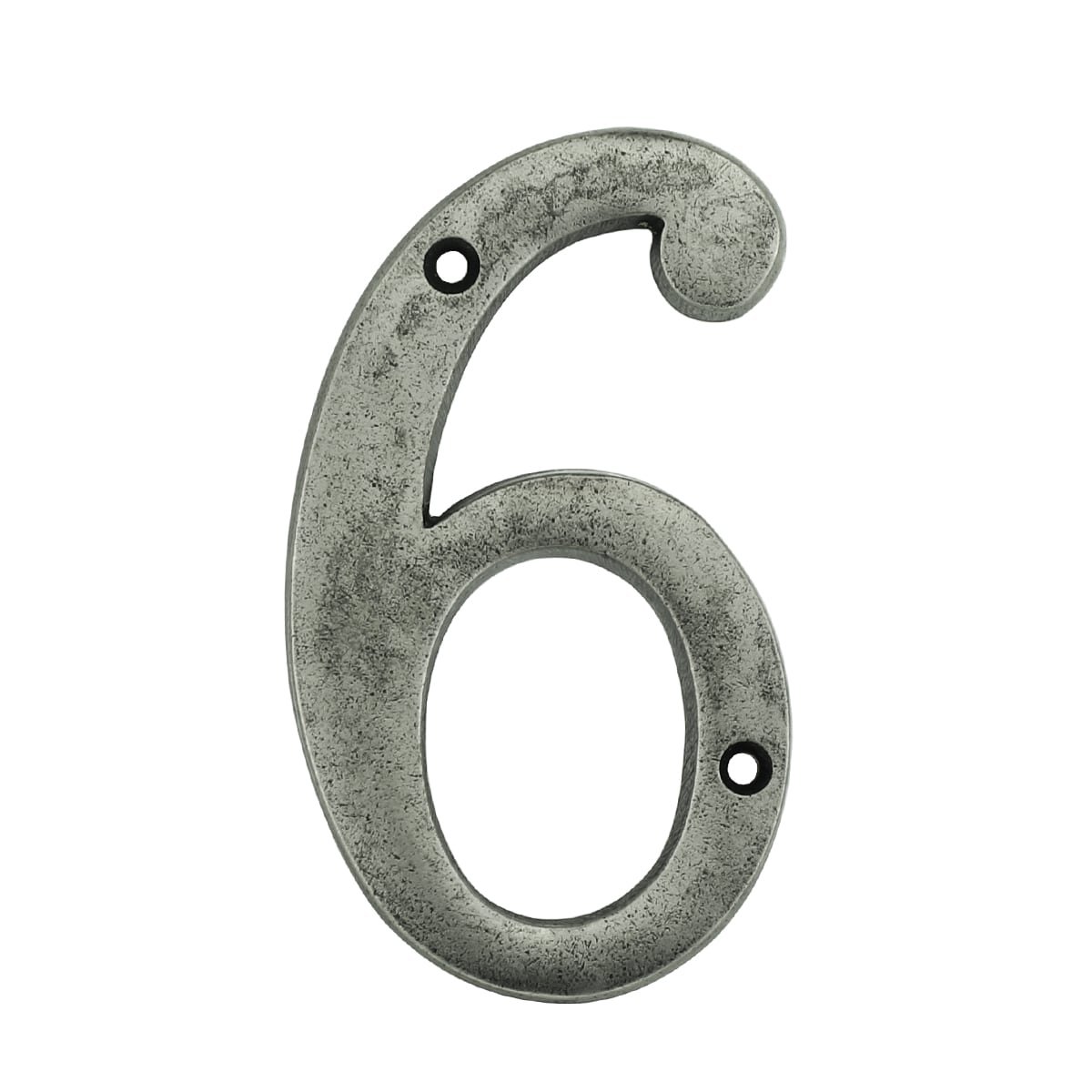Facade Decoration Numbers & Letters Door number 6 six old robust iron - 102 mm