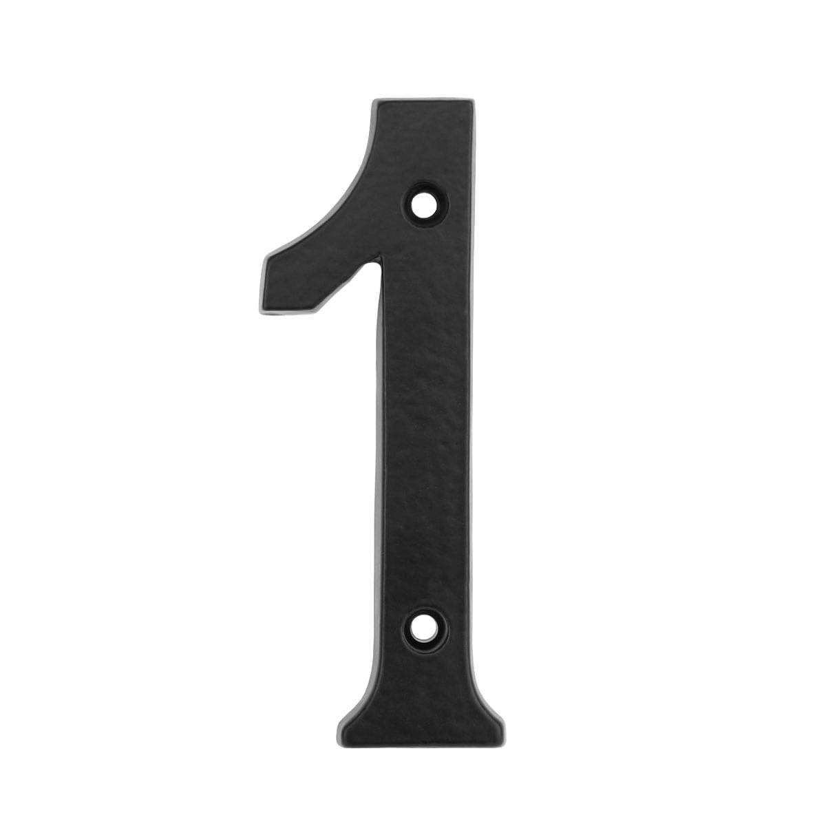 Geveldecoratie Nummers & Letters Huisnummer 1 één zwart gecoat ijzer - 102 mm